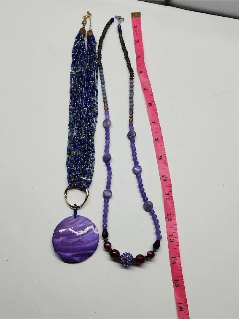 Purple Beaded Necklace Bundle